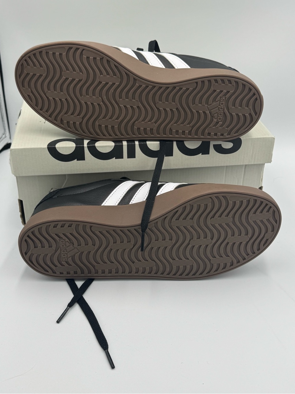 Adidas VL Court 3.0 Sneakers Black White Gum Sole Men’s Size 8 New in Box - Picture 10 of 12